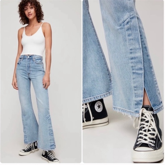 Levis Premium Ribcage Split Flare Size 28 EUC - Picture 1 of 11